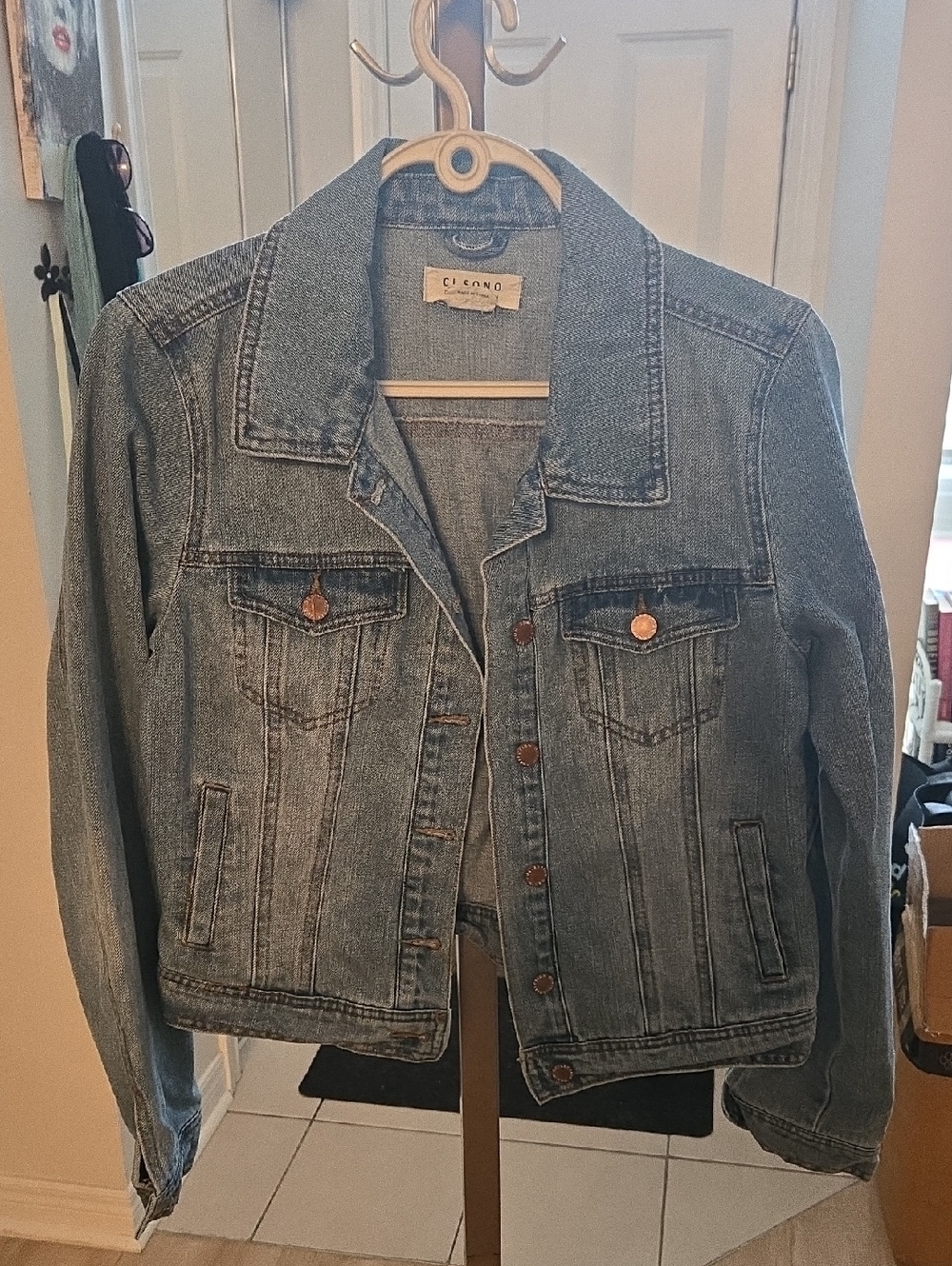 Ci Sono denim jacket, light blue, buttons and pockets,  like new